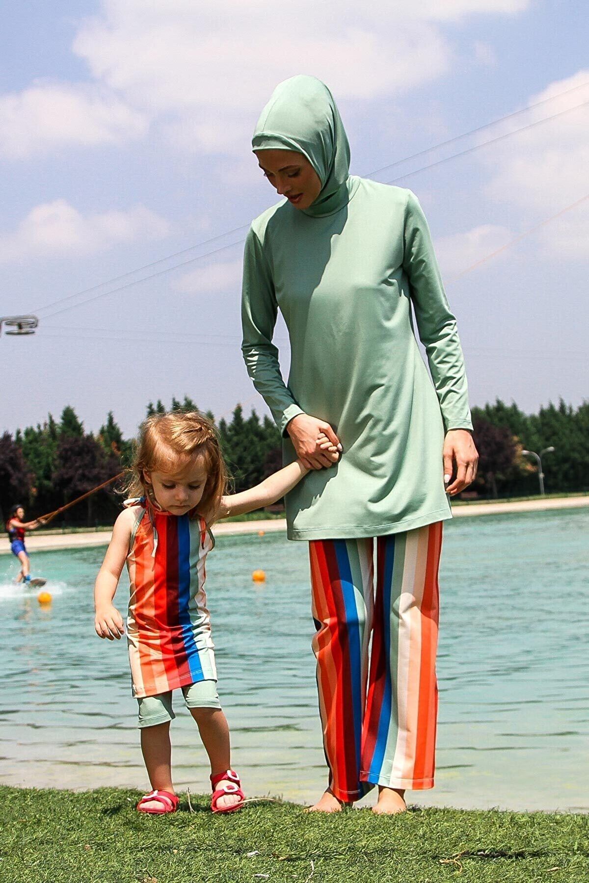 Lycra Green Kids Swimsuit K2210 - By Baano