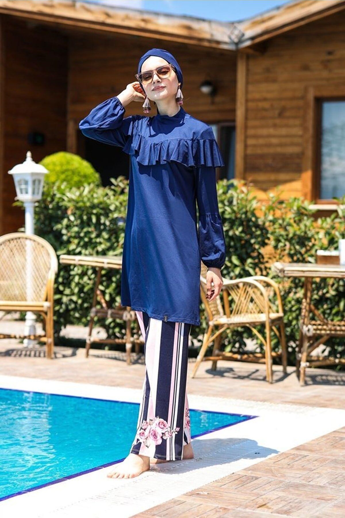 Lycra Navy Burkini Modest Swimwear M2012 - By Baano