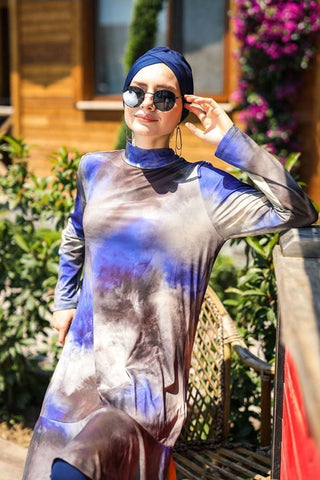 Lycra Navy Burkini Modest Swimwear M2022 - By Baano
