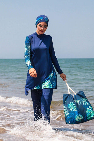 Lycra Navy Burkini Modest Swimwear M2125 - By Baano