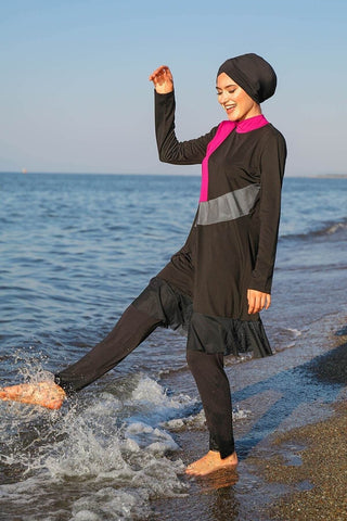 Lycra Black Burkini Modest Swimwear M2106 - By Baano