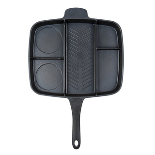 MASTERPAN Nonstick 5-Section Grill & Griddle Skillet, 15" (38cm)