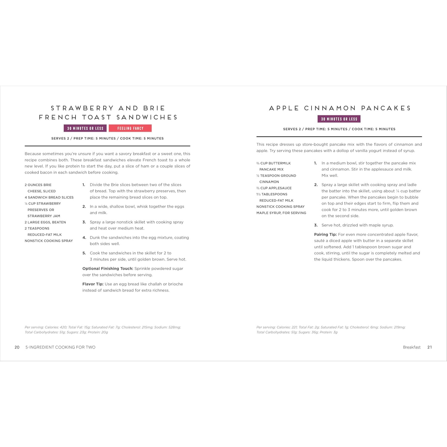 5-Ingredient Cooking for Two: 100 Recipes Portioned for Pairs (Spiral Bound) Lay it Flat Publishing Group
