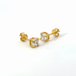 5mm Brilliant Round Cut Studs in Gold - Effortless Elegance