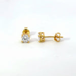 5mm Brilliant Round Cut Studs in Gold - Effortless Elegance