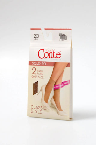 Socks Conte Solo 20 Den (2 pairs) - By Baano