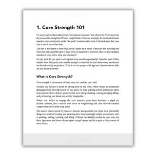 6-Minute Core Strength: Simple Core Exercises to Improve Posture, Build Balance, and Relieve Back Pain(Spiral Bound) - By Baano