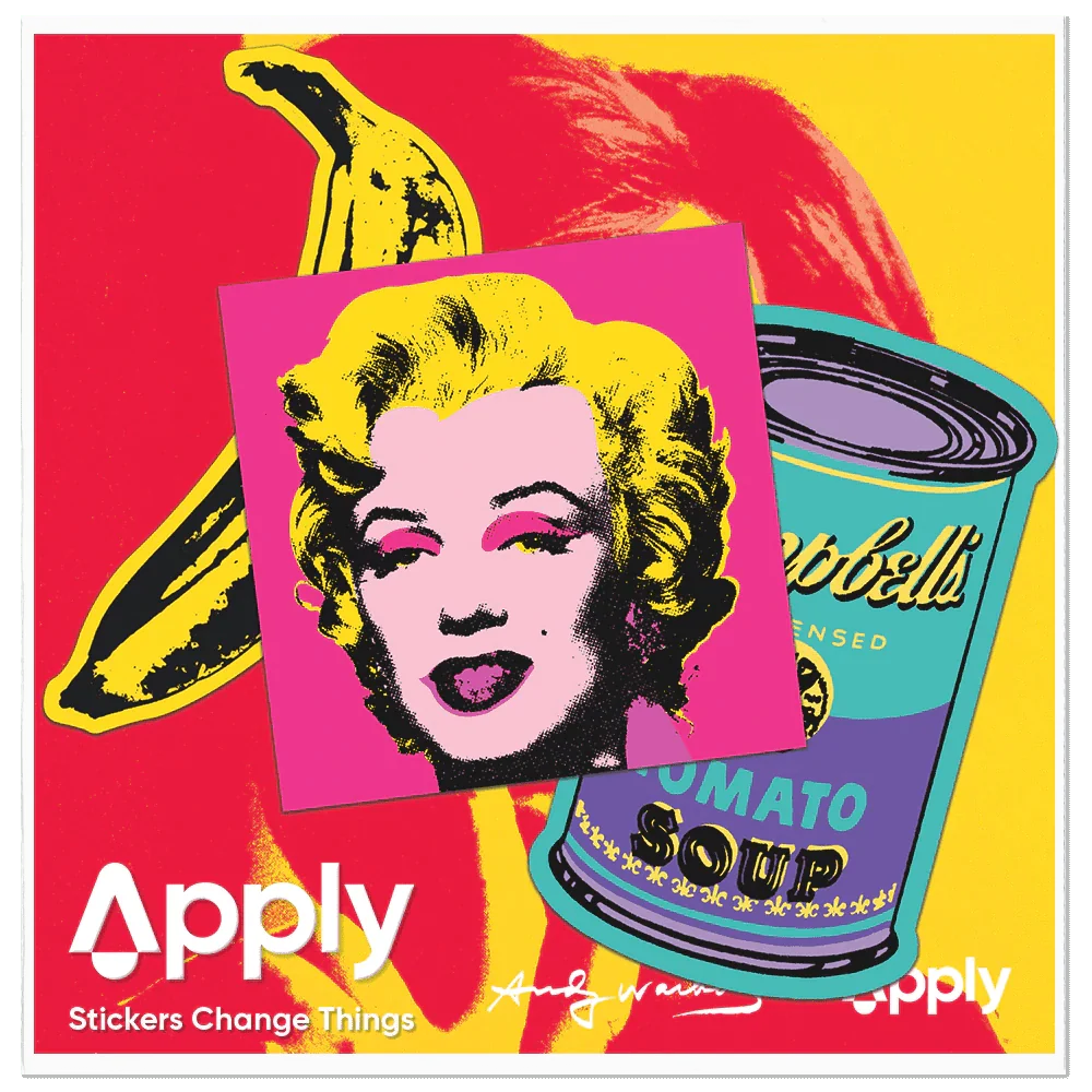 60s Silkscreen Andy Warhol Stickers - Pack of 3