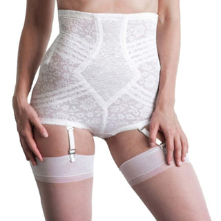 High Waist Extra Firm "No Roll" Panty Girdle with Detachable Garters | Style 6107 Rago Shapewear