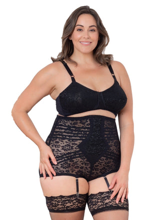 High Waist Extra Firm "No Roll" Panty Girdle with Detachable Garters | Style 6107 Rago Shapewear