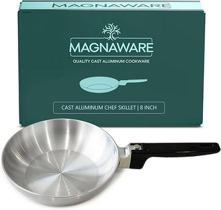 8-Inch Chef Skillet – Quick & Even Heat Distribution – Lightweight Cast Aluminum Frying Pan - By Baano