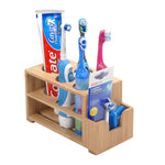 Bamboo Electric Toothbrush & Toothpaste Holder
