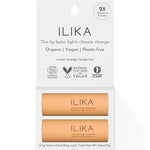 ILIKA Lip balm Organic, Vegan, Plastic-free, 100% Plant-based, 2X Volume, COSMOS Certified Organic, PETA Certified Vegan & Cruelty-Free, 2 Pack, Orange Tangerine - By Baano