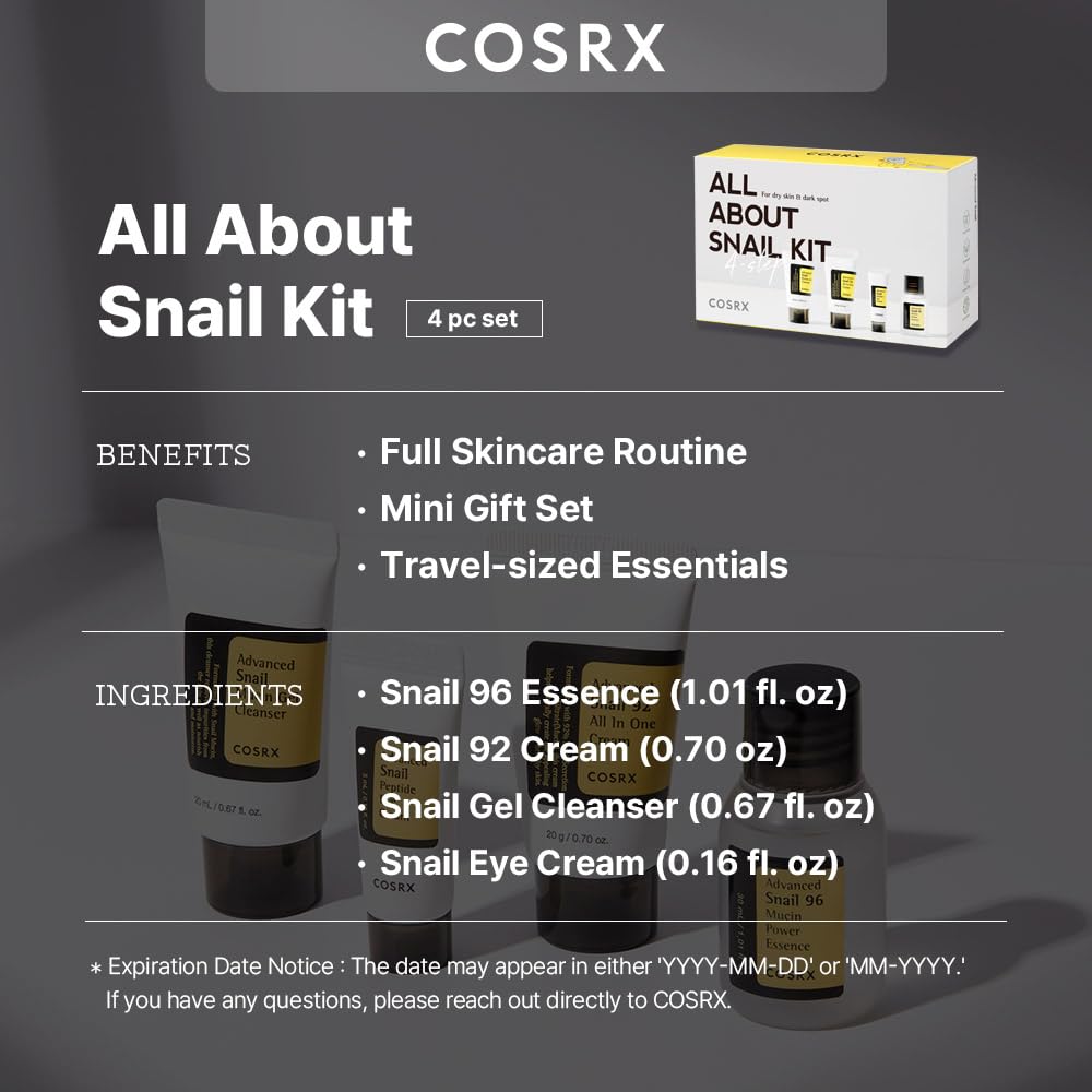 Cosrx All About Snail Kit 4-Step - By Baano