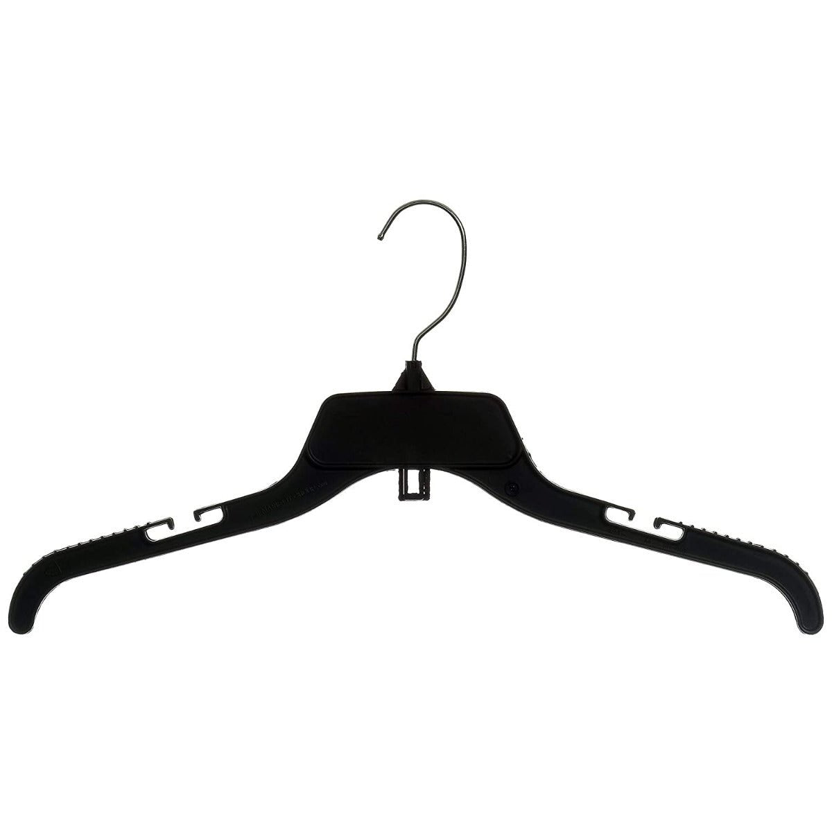 484 Black Plastic Hangers with 360 Rotating Metal Hook and Notches for Straps - Glamourous Grace