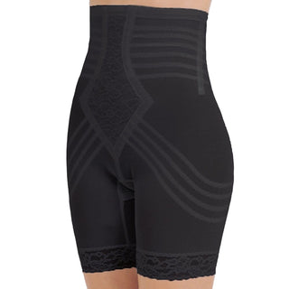 Style 6201 | Breathable High Waist Thigh Slimmer with Side Zipper | No Roll Power Mesh Hourglass Shaper | Firm to Extra Firm Support Rago Shapewear