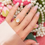 Miley Engagement Ring Set in Gold - Demi-Fine, Fully Fabulous Set