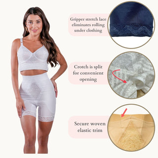Style 6206 | High Waist Medium Control Thigh Slimmer | Memory Compression Fabric Rago Shapewear