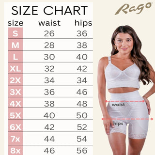 Style 6206 | High Waist Medium Control Thigh Slimmer | Memory Compression Fabric Rago Shapewear