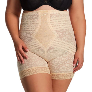 Style 6207 |  No Roll High Waist Lace Thigh Slimmer with Extra Firm Support Rago Shapewear