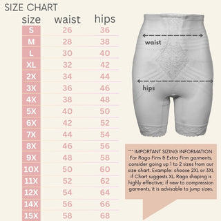 Style 6209 | Breathable High Waist Thigh Slimmer | No Roll Power Mesh Hourglass Shaper |  Firm to Extra Firm Support Rago Shapewear