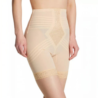 Style 6209 | Breathable High Waist Thigh Slimmer | No Roll Power Mesh Hourglass Shaper |  Firm to Extra Firm Support Rago Shapewear