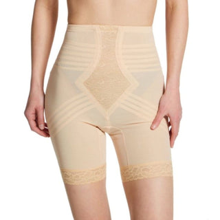 Style 6209 | Breathable High Waist Thigh Slimmer | No Roll Power Mesh Hourglass Shaper |  Firm to Extra Firm Support Rago Shapewear