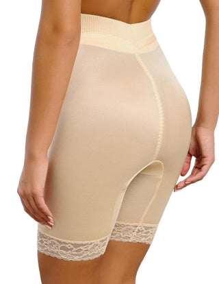 Style 6226 | High Waist Thigh Slimmer with Tulip Front Panel | Memory Compression Fabric | Medium Support Rago Shapewear