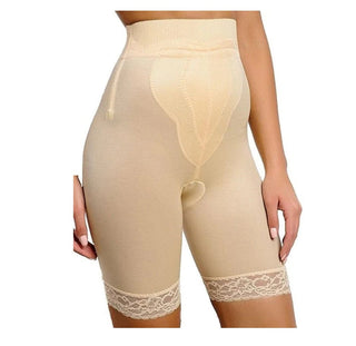 Style 6226 | High Waist Thigh Slimmer with Tulip Front Panel | Memory Compression Fabric | Medium Support Rago Shapewear
