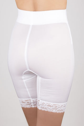 Style 6226 | High Waist Thigh Slimmer with Tulip Front Panel | Memory Compression Fabric | Medium Support Rago Shapewear