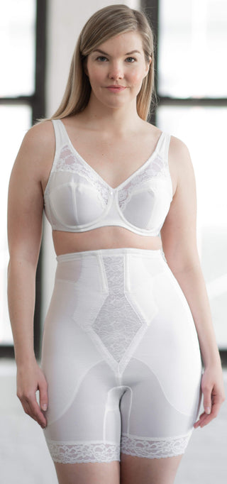 Style 6228 | High Waist Thigh Slimmer with Side Zipper | Memory Compression Fabric | Medium Support Rago Shapewear