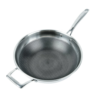 MASTERPAN Nonstick 3-Ply Chefs Wok & Glass Lid, 12" (30cm)