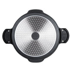 MASTERPAN Nonstick Stock & Pasta Pot With Glass Lid Strainer, 5 QT., 9" (23cm)