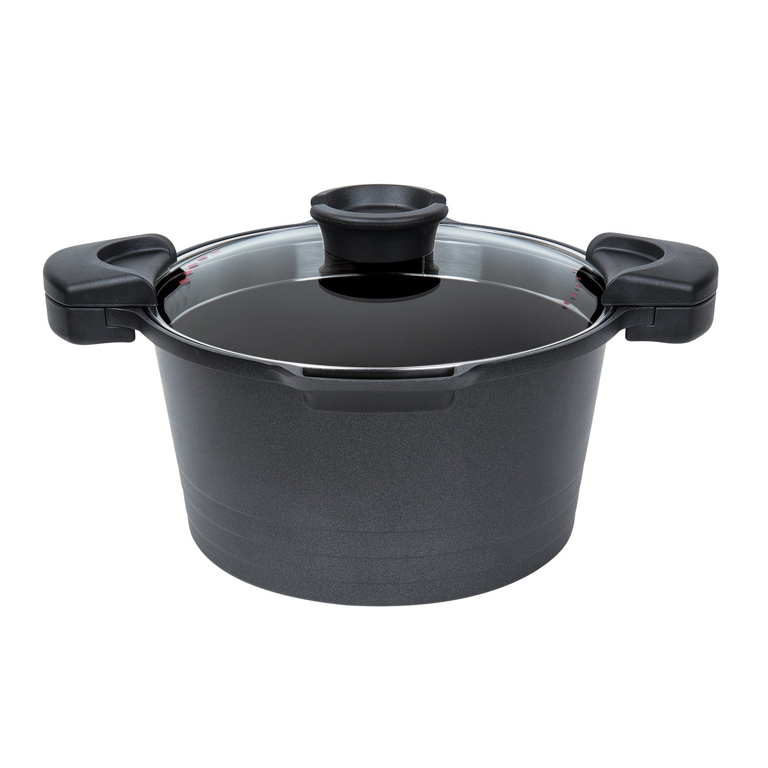 MASTERPAN Nonstick Stock & Pasta Pot With Glass Lid Strainer, 5 QT., 9