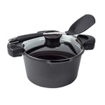 MASTERPAN Nonstick Stock & Pasta Pot With Glass Lid Strainer, 5 QT., 9" (23cm)