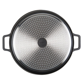 MASTERPAN Nonstick Stovetop Oven Grill Pan & Stainless Steel Lid, Black 12" (30cm)