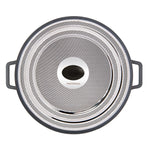 MASTERPAN Nonstick Stovetop Oven Grill Pan & Stainless Steel Lid, Black 12" (30cm)