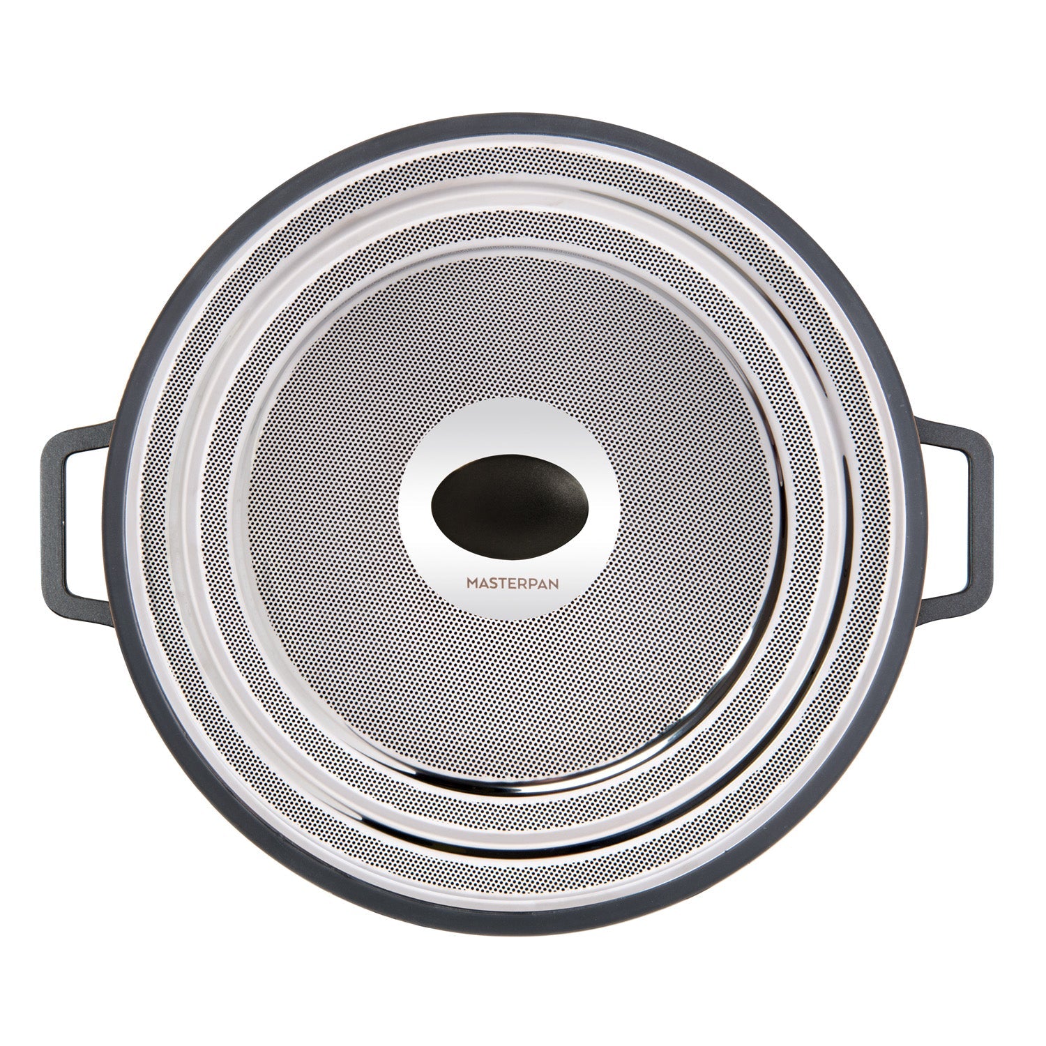 MASTERPAN Nonstick Stovetop Oven Grill Pan & Stainless Steel Lid, Black 12