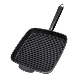 3 PACK BUNDLE - 11" HEAVY DUTY GRILL PAN + 11" 2-SECTION PAN + 3-SECTION PAN, WITH DETACHEABLE BAKELITE HANDLE, CAST ALUMINUM WITH SUPERIOR NON-STICK