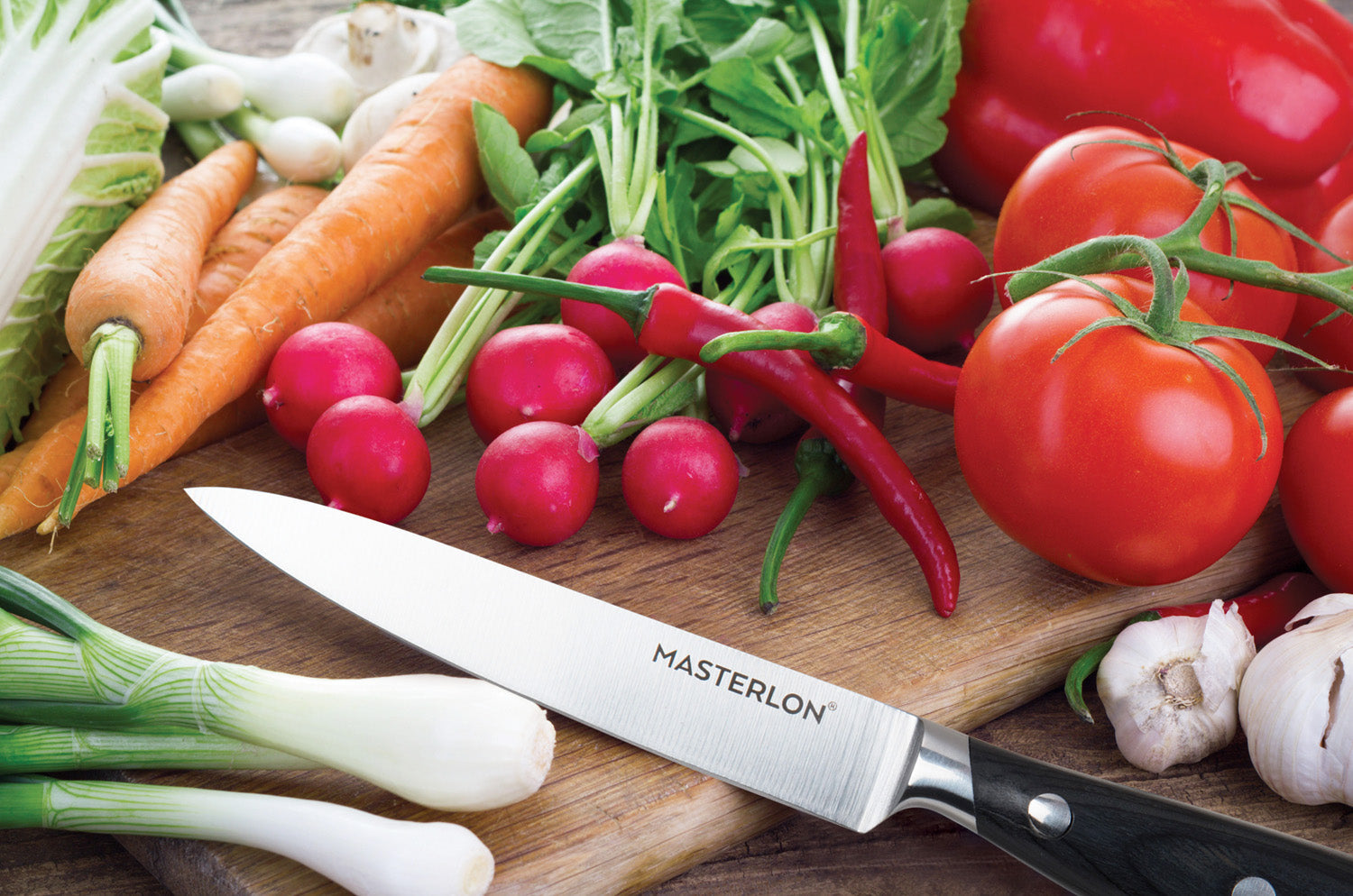 MASTERPAN Slicer Knife With Stainless Steel blade & Cover, 8