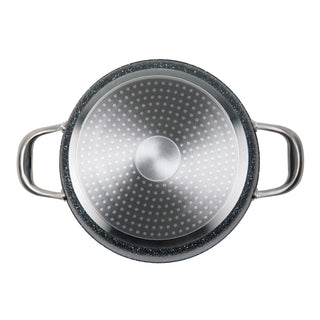 MASTERPAN Nonstick Granite Look Stock Pot With Glass Lid, 5 Qt.  9.5" (24cm)
