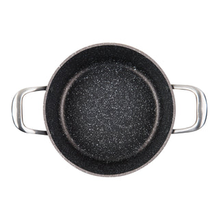 MASTERPAN Nonstick Granite Look Stock Pot With Glass Lid, 5 Qt.  9.5" (24cm)