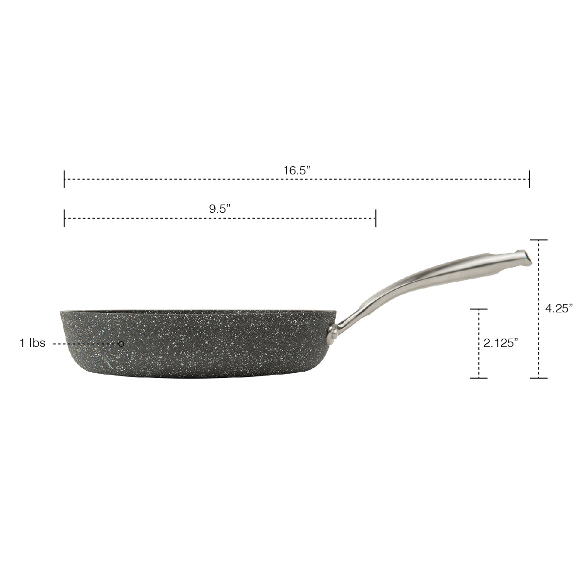 MASTERPAN Nonstick Granite Look Frypan & Skillet, 9.5