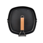MASTERPAN Nonstick Grill Pan with Folding Handle, 8" (20cm)