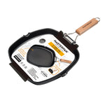 MASTERPAN Nonstick Grill Pan with Folding Handle, 11" (28cm)