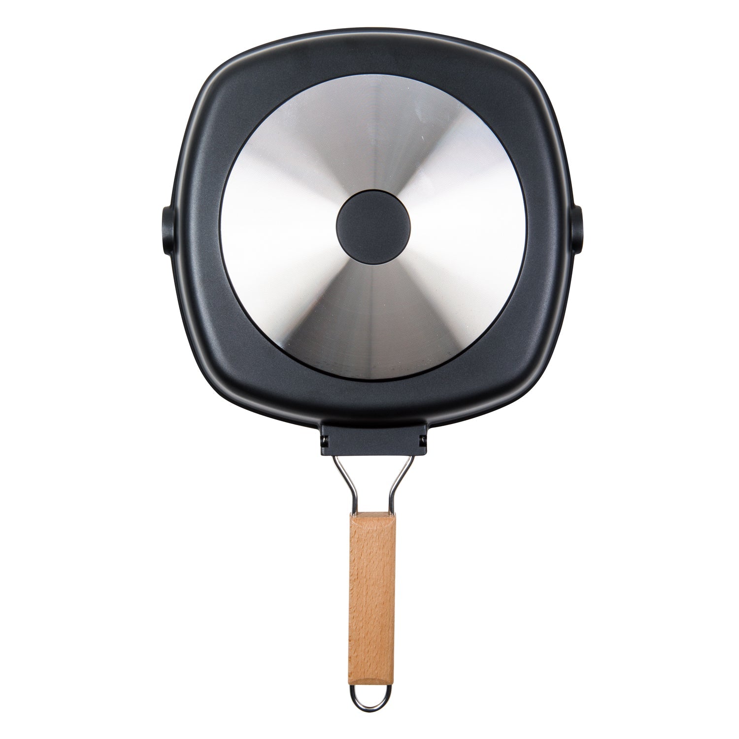 MASTERPAN Nonstick Grill Pan with Folding Handle, 11