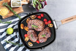 MASTERPAN Nonstick Grill Pan with Folding Handle, 11" (28cm)