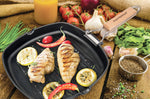 MASTERPAN Nonstick Grill Pan with Folding Handle, 11" (28cm)