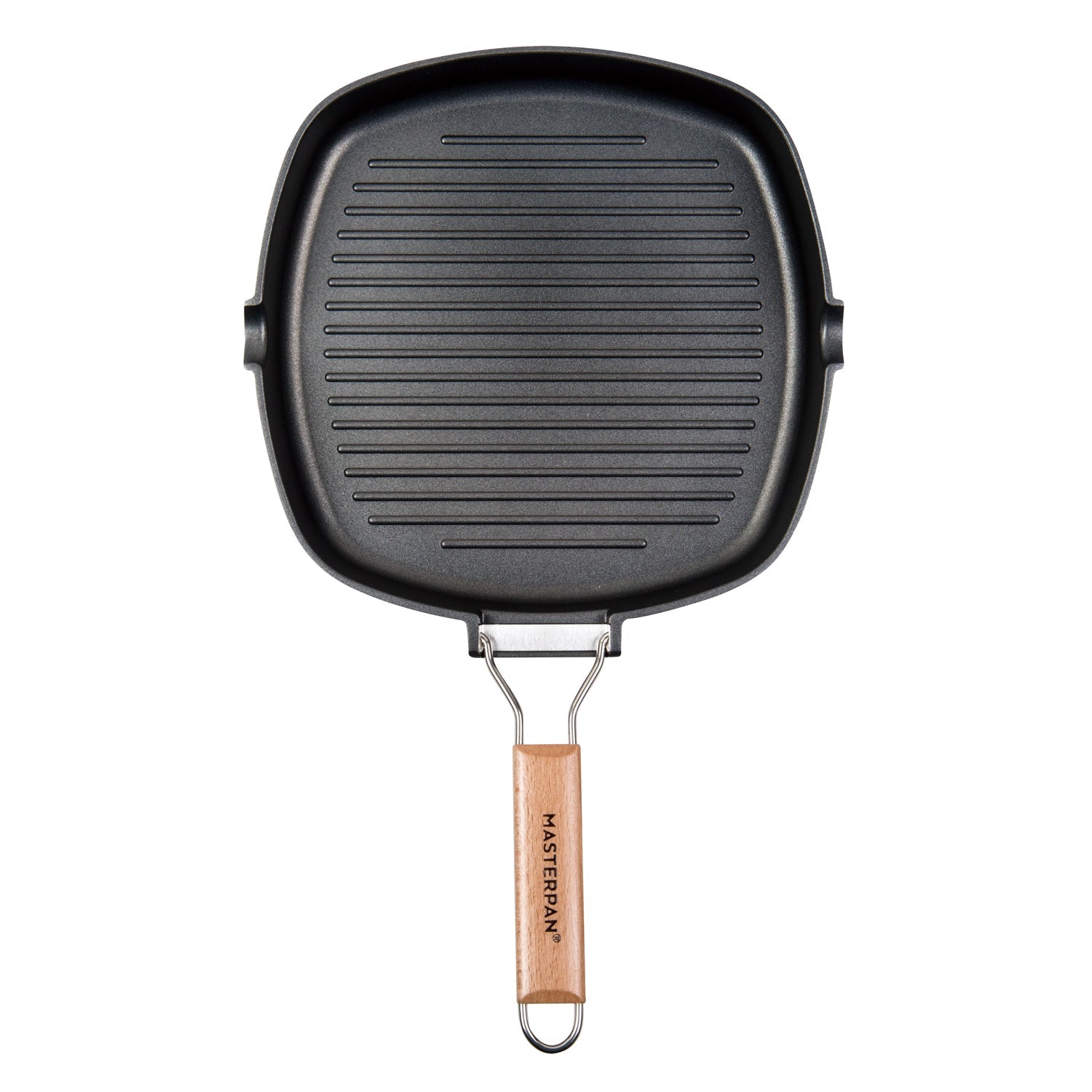 MASTERPAN Nonstick Grill Pan with Folding Handle, 11