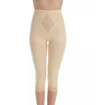 Style 6265 | Waistline Capri Pant Liner with Tummy Control Panel| Memory Compression Fabric | Medium Support Rago Shapewear